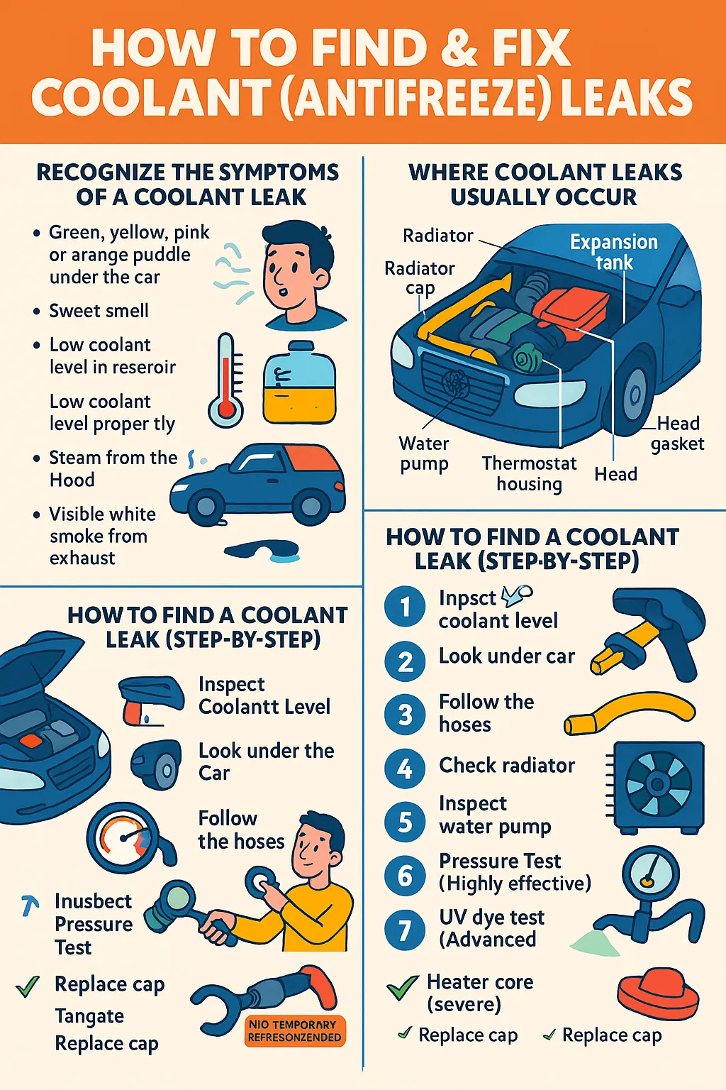 How To Find & Fix Coolant (Antifreeze) Leaks: A Step-by-Step Guide
